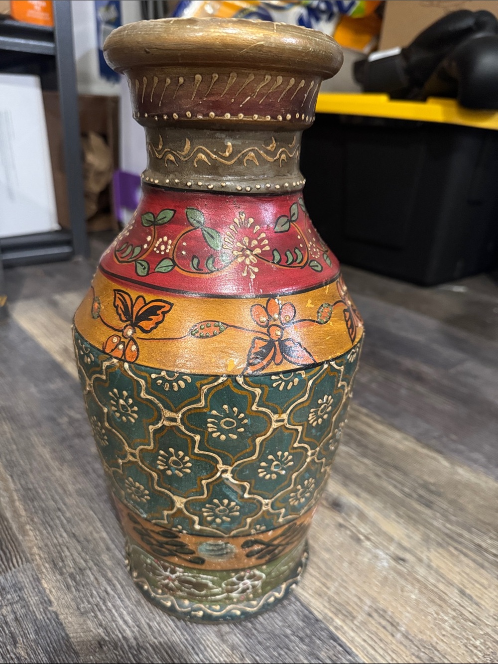 Hand-Painted Multicolor Decorative Vase - Home Accents - Picture 1 of 6